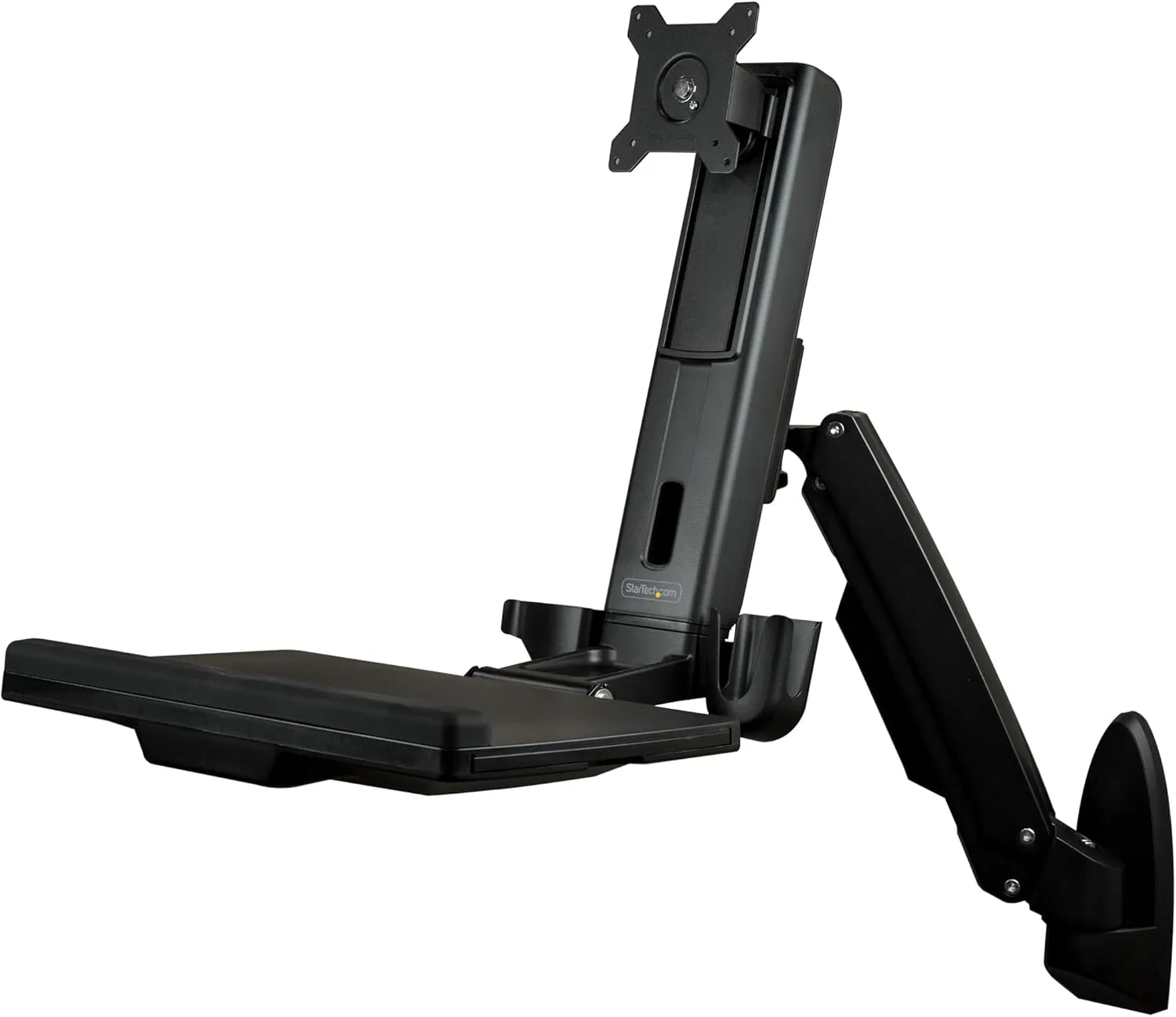 StarTech.com Wall Mount Workstation, Articulating Sit-Stand Monitor and Keyboard Tray