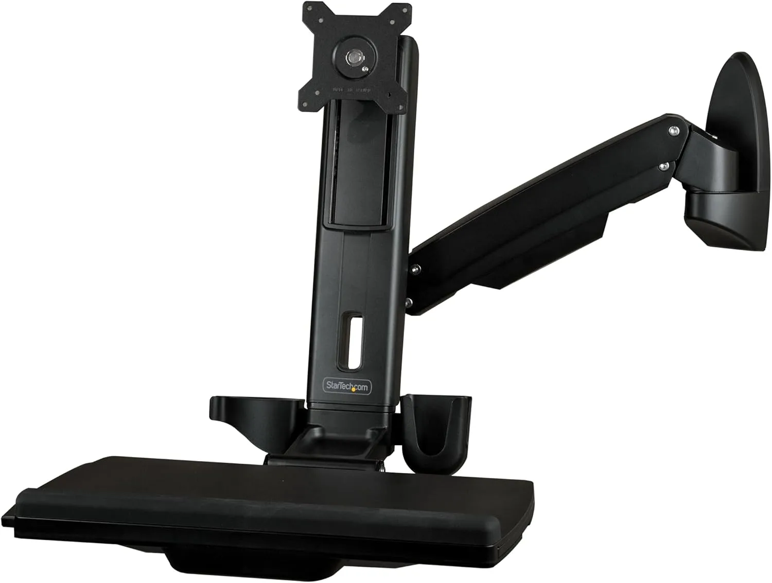 StarTech.com Wall Mount Workstation, Articulating Sit-Stand Monitor and Keyboard Tray