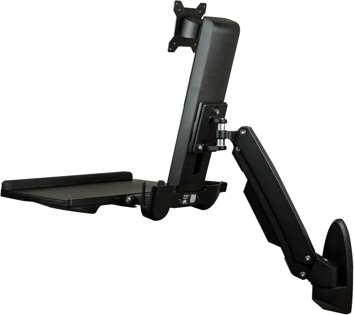 StarTech.com Wall Mount Workstation, Articulating Sit-Stand Monitor and Keyboard Tray