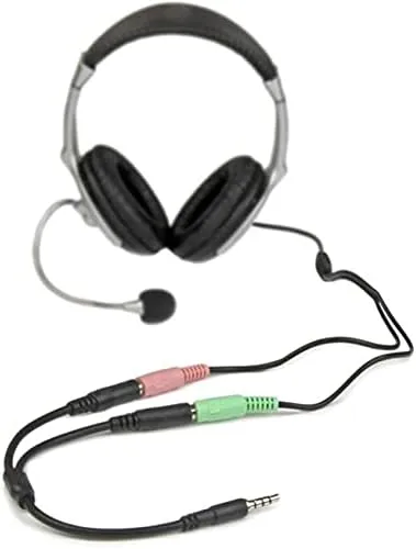 StarTech.com 3.5mm Headset Splitter Adapter (Combo to Separate Mic & Headphone)