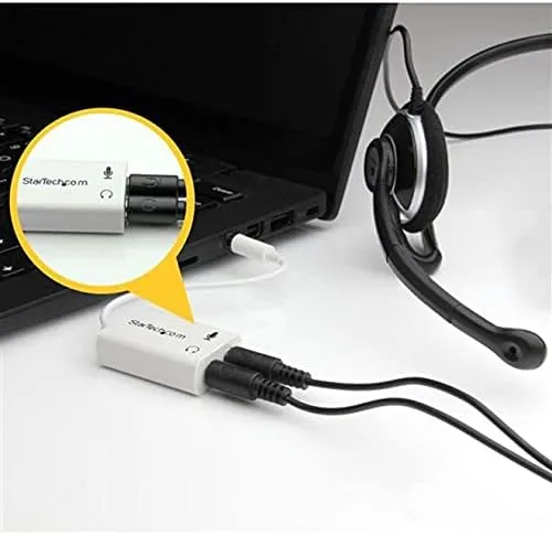 StarTech.com 4 Position Microphone and Headphone Splitter – 3.5 mm – 4 Pin / 4 Pole