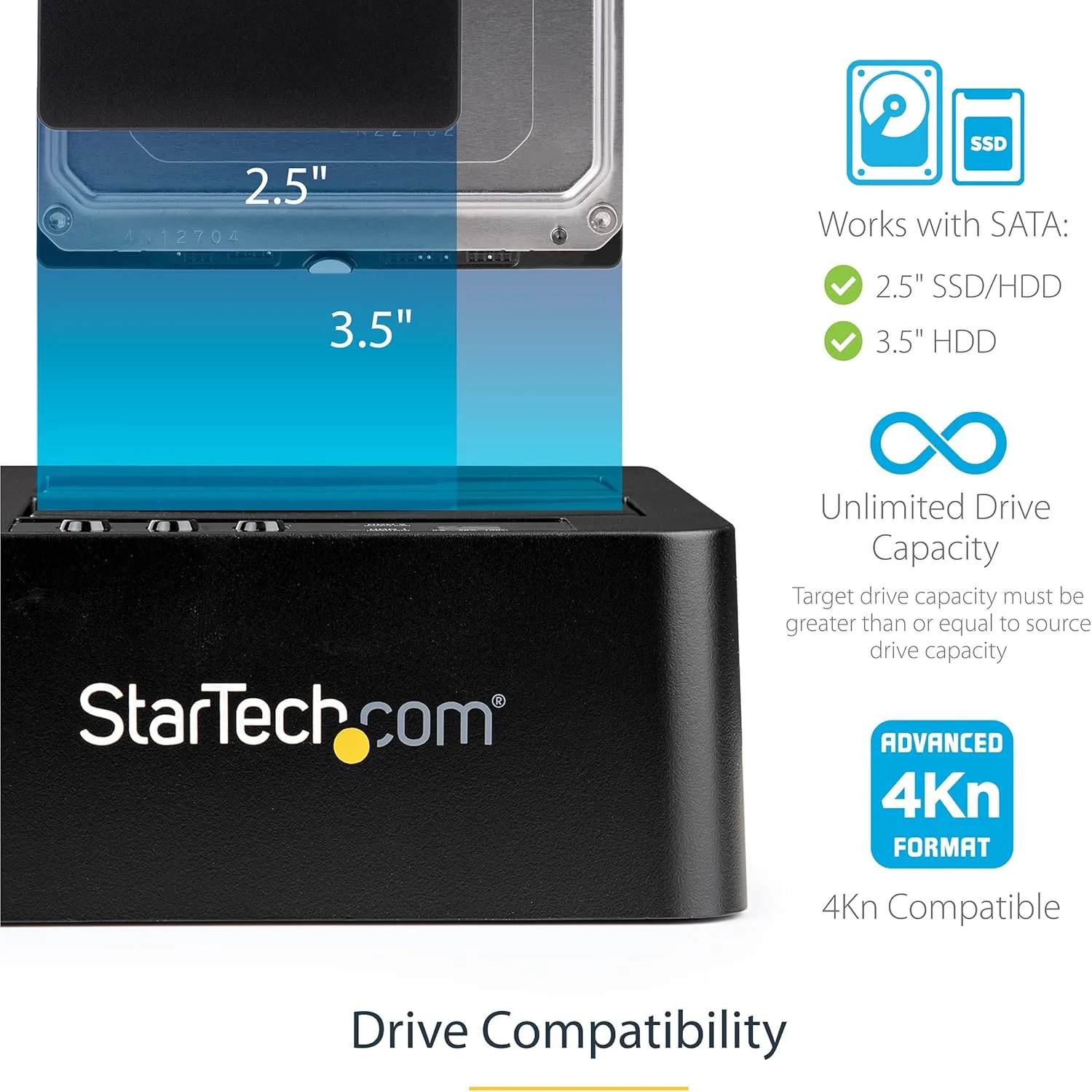 StarTech.com Standalone Dual-Bay Hard Drive Duplicator & Docking Station