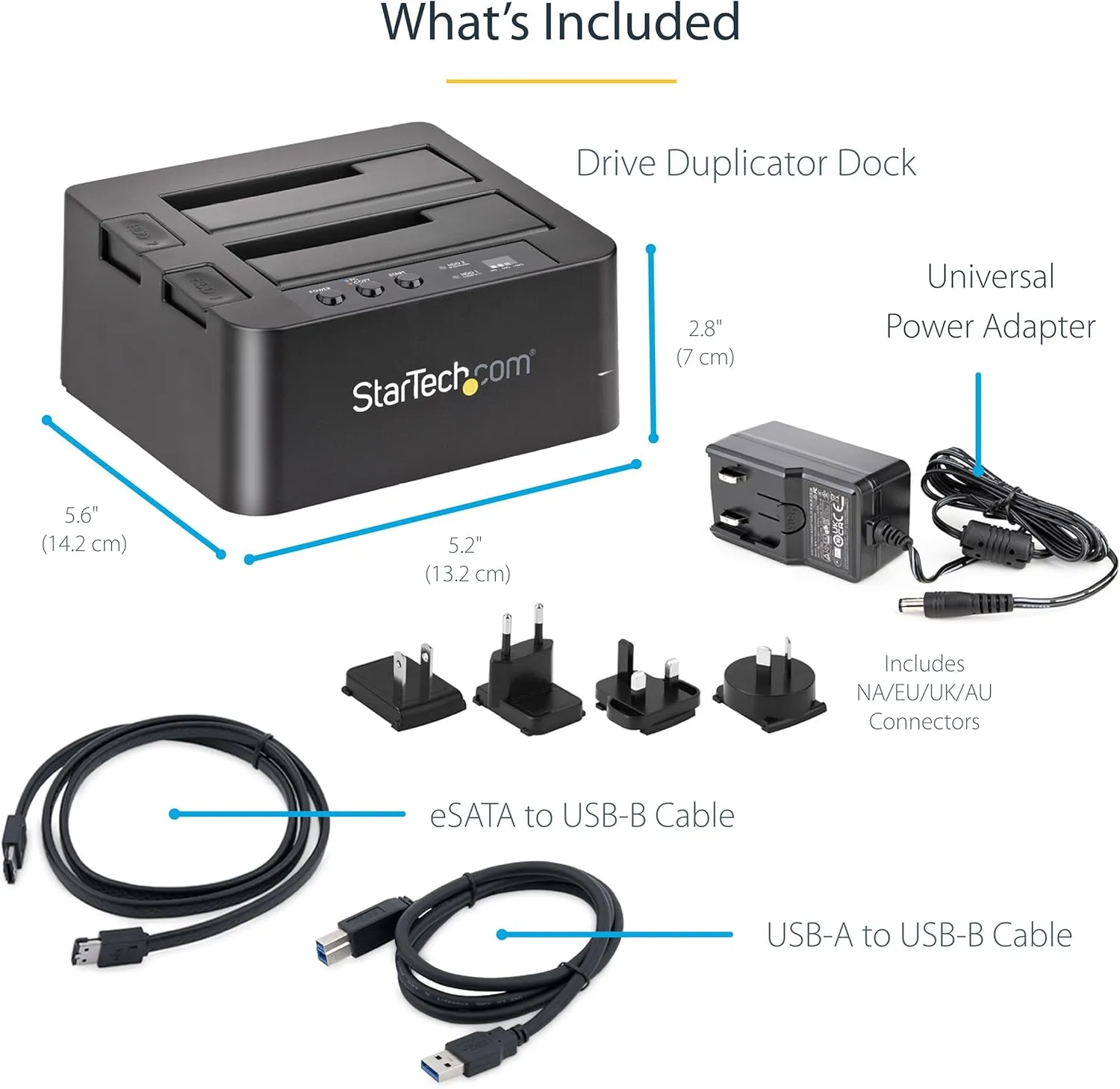 StarTech.com Standalone Dual-Bay Hard Drive Duplicator & Docking Station