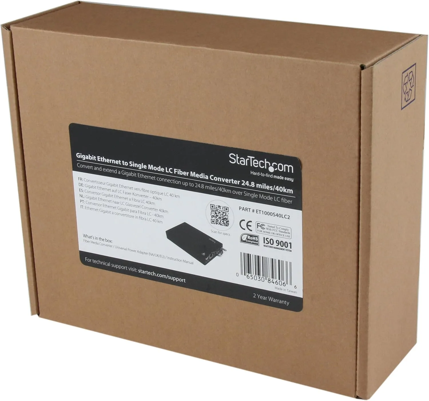 StarTech.com Single-Mode (SM) LC Fiber Media Converter - Gigabit