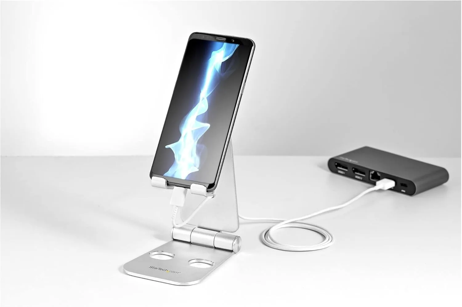 STARTECH.COM Foldable Phone and Tablet Stand - Universal Adjustable Multi-Angle Mobile Device Holder