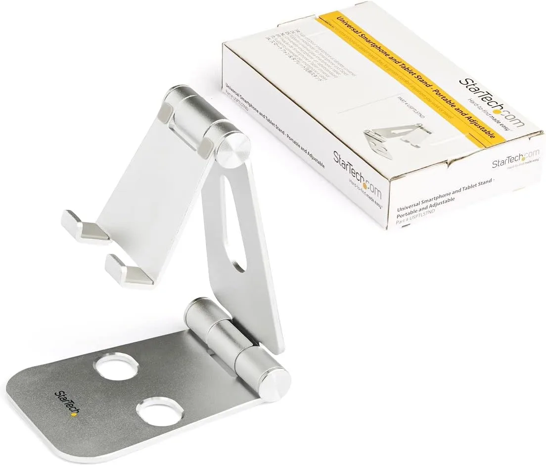 STARTECH.COM Foldable Phone and Tablet Stand - Universal Adjustable Multi-Angle Mobile Device Holder