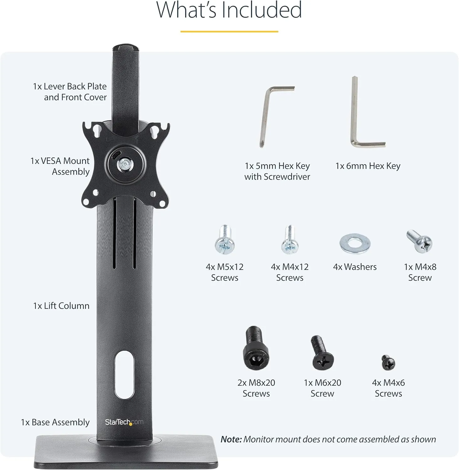 StarTech.com Adjustable VESA Monitor Stand