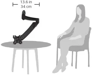 StarTech.com Monitor Wall Mount - VESA Wall Bracket for Monitors up to 34"
