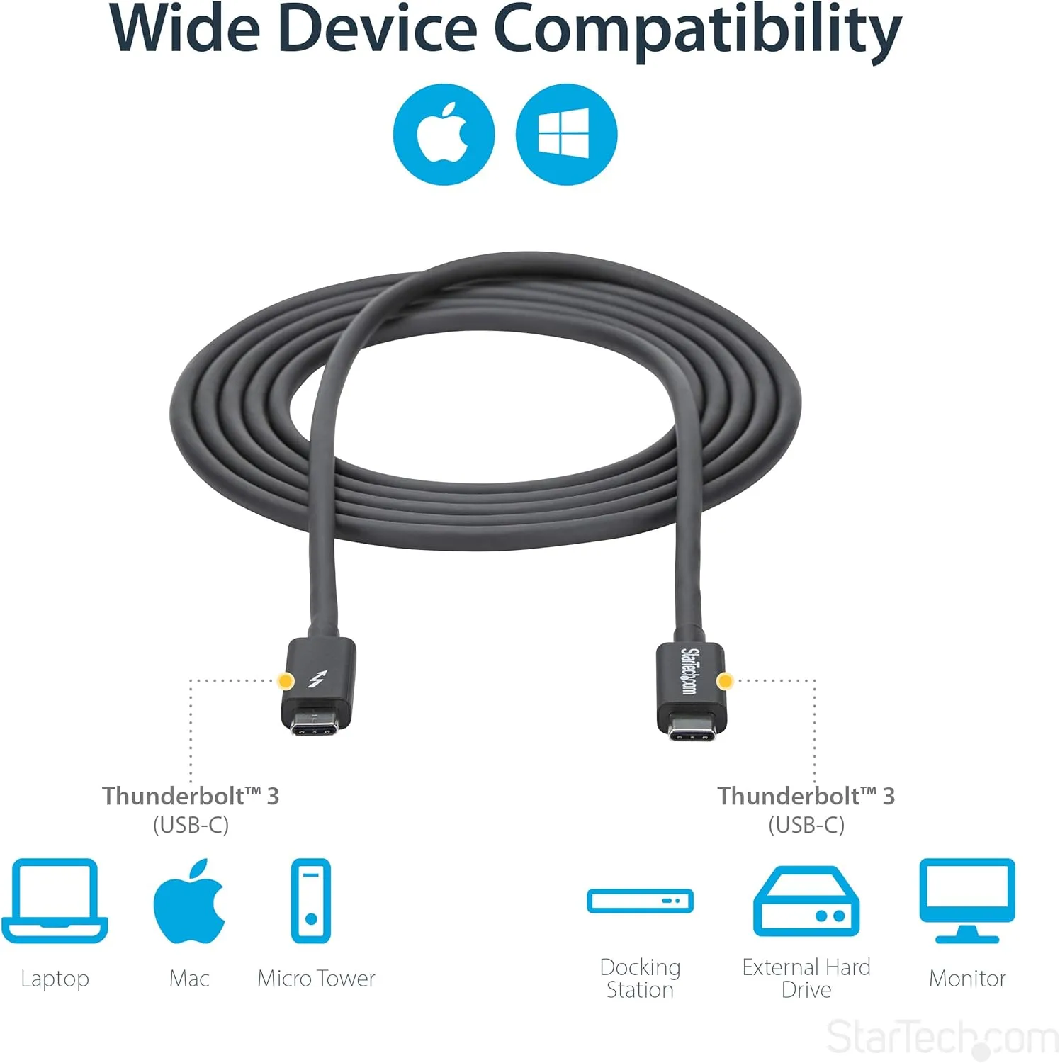 StarTech.com Passive Thunderbolt 3 USB-C Cable