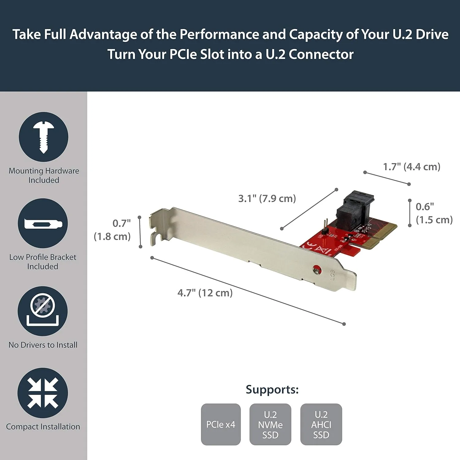 StarTech.com PCIe NVMe Host Adapters - M.2, U.2, U.3, SFF