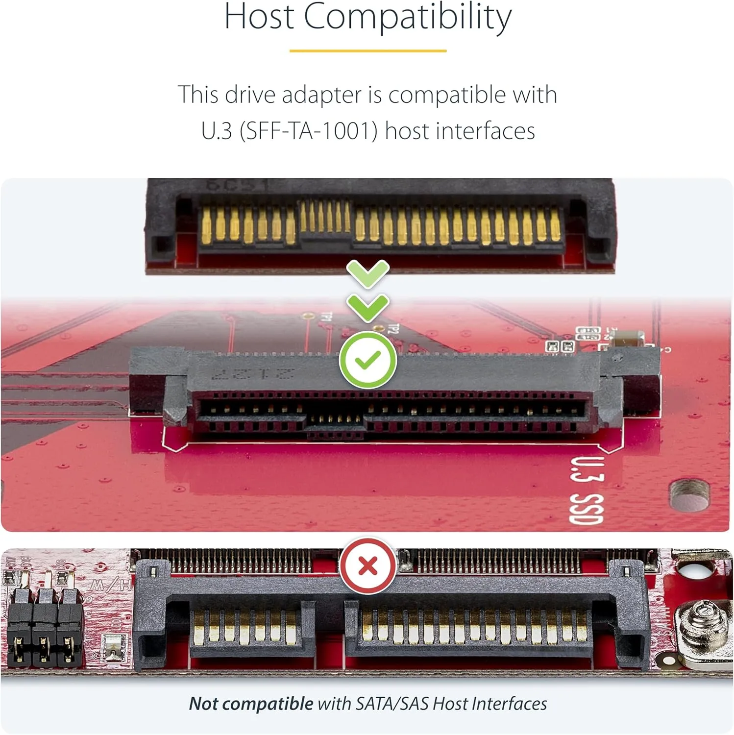 StarTech.com PCIe NVMe Host Adapters - M.2, U.2, U.3, SFF