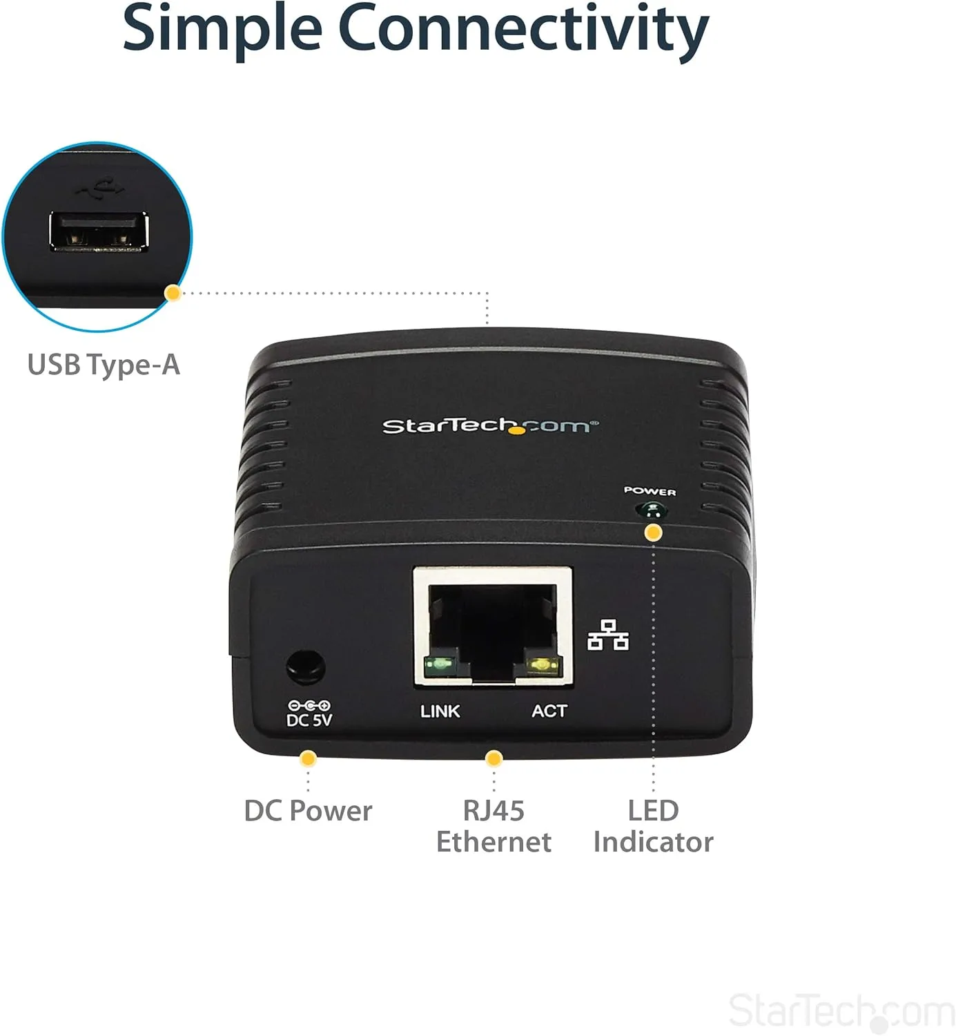 StarTech.com USB 2.0 10/100Mbps Network Print Server
