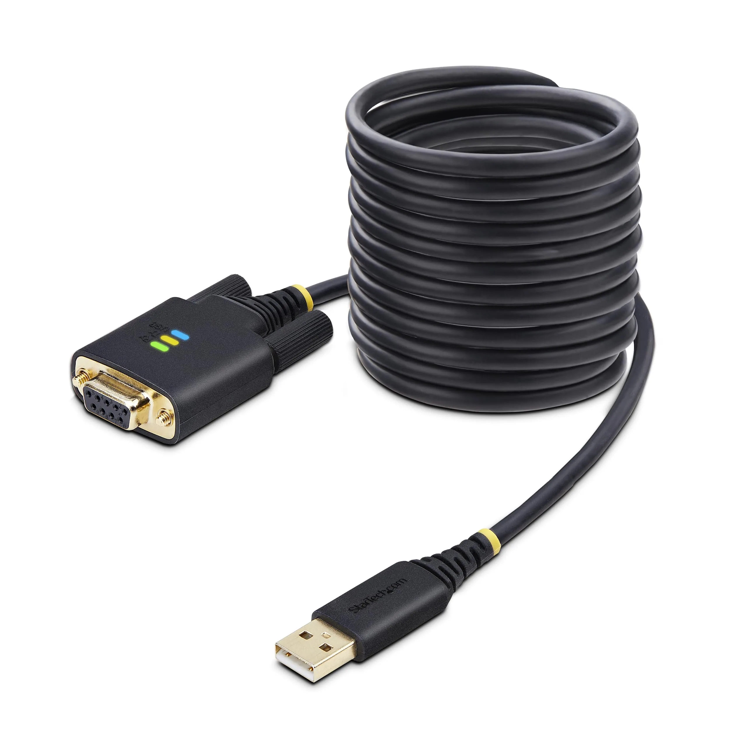 StarTech.com USB to Null Modem RS232 Serial Adapter Cable (USB-A to DB9) - FTDI, COM Retention