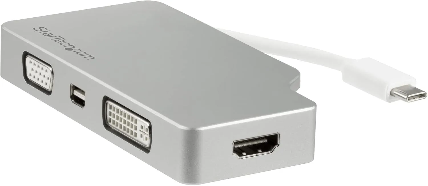 StarTech.com USB C Multiport Video Adapter with HDMI, VGA, Mini DisplayPort or DVI - or DVI (1080p)