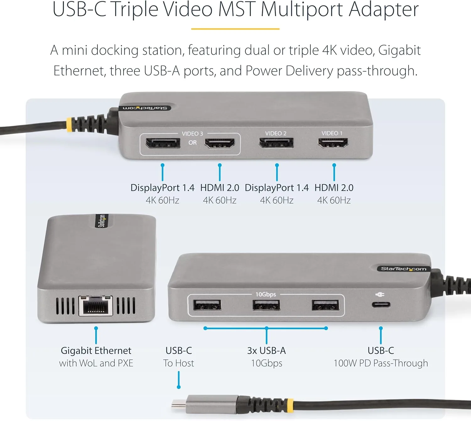 StarTech.com USB-C Multiport Docking Station