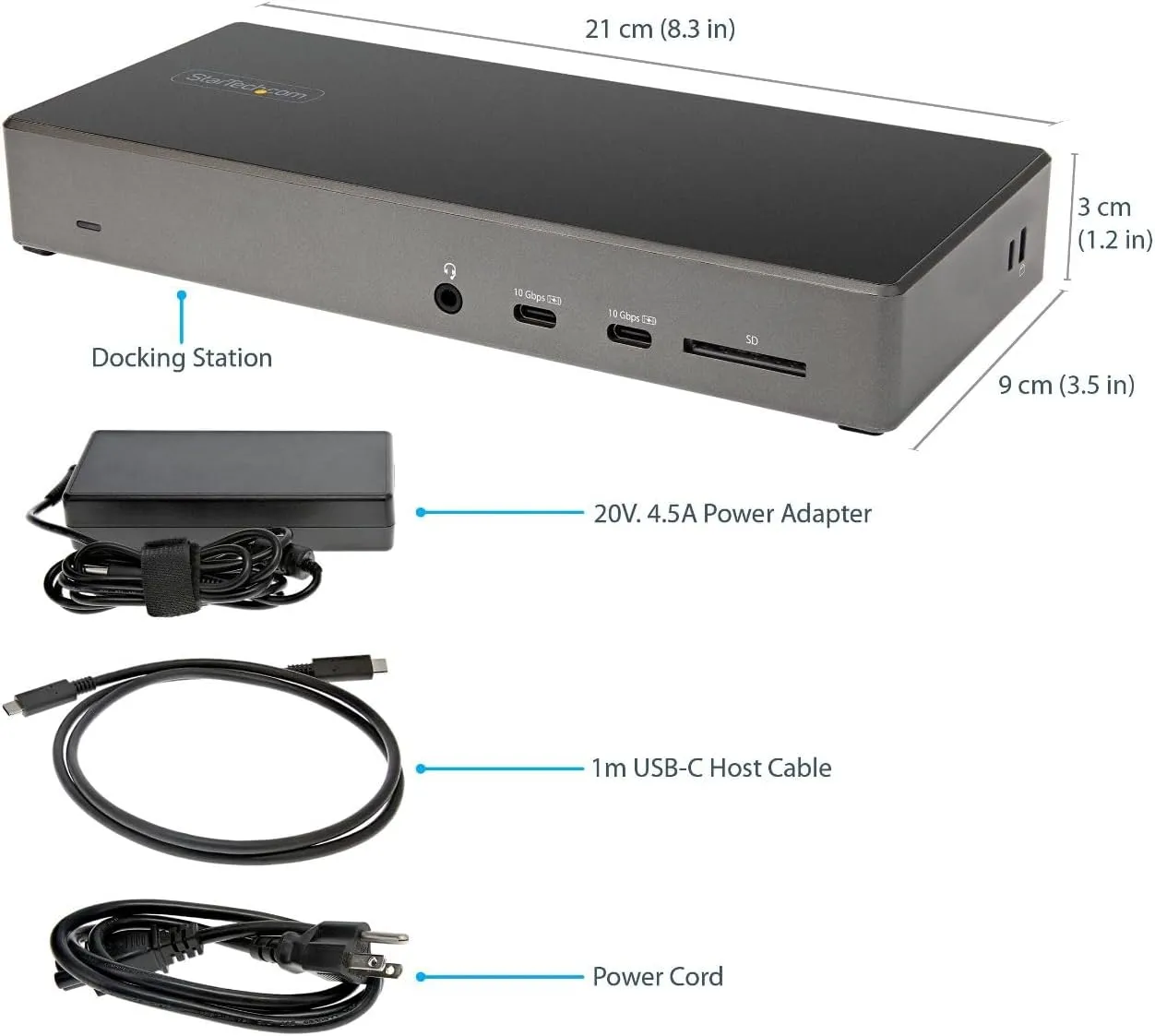 StarTech.com USB-C / USB-A Docking Station - Triple 4K 60Hz