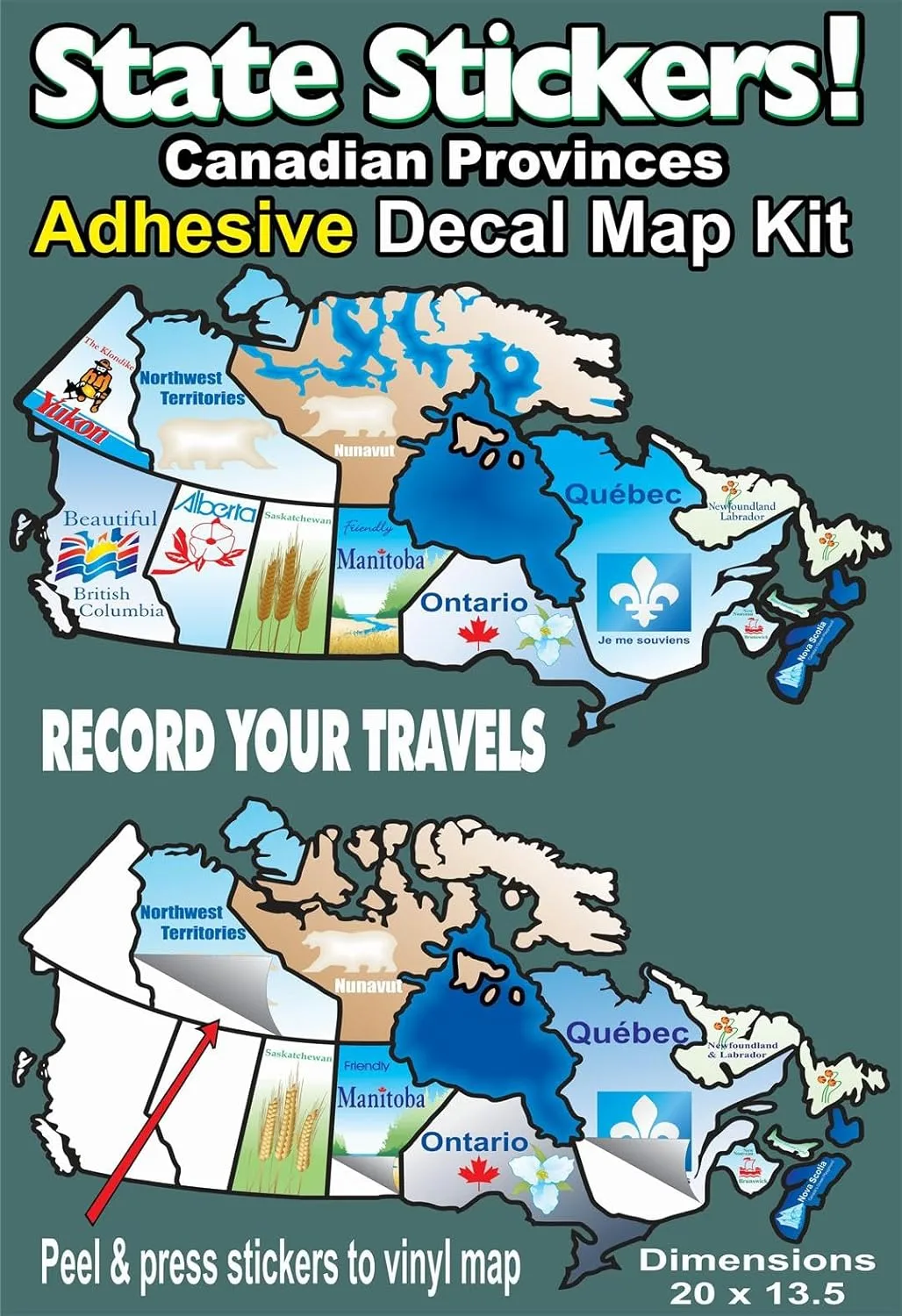 800 Canadian Map - STATE STICK