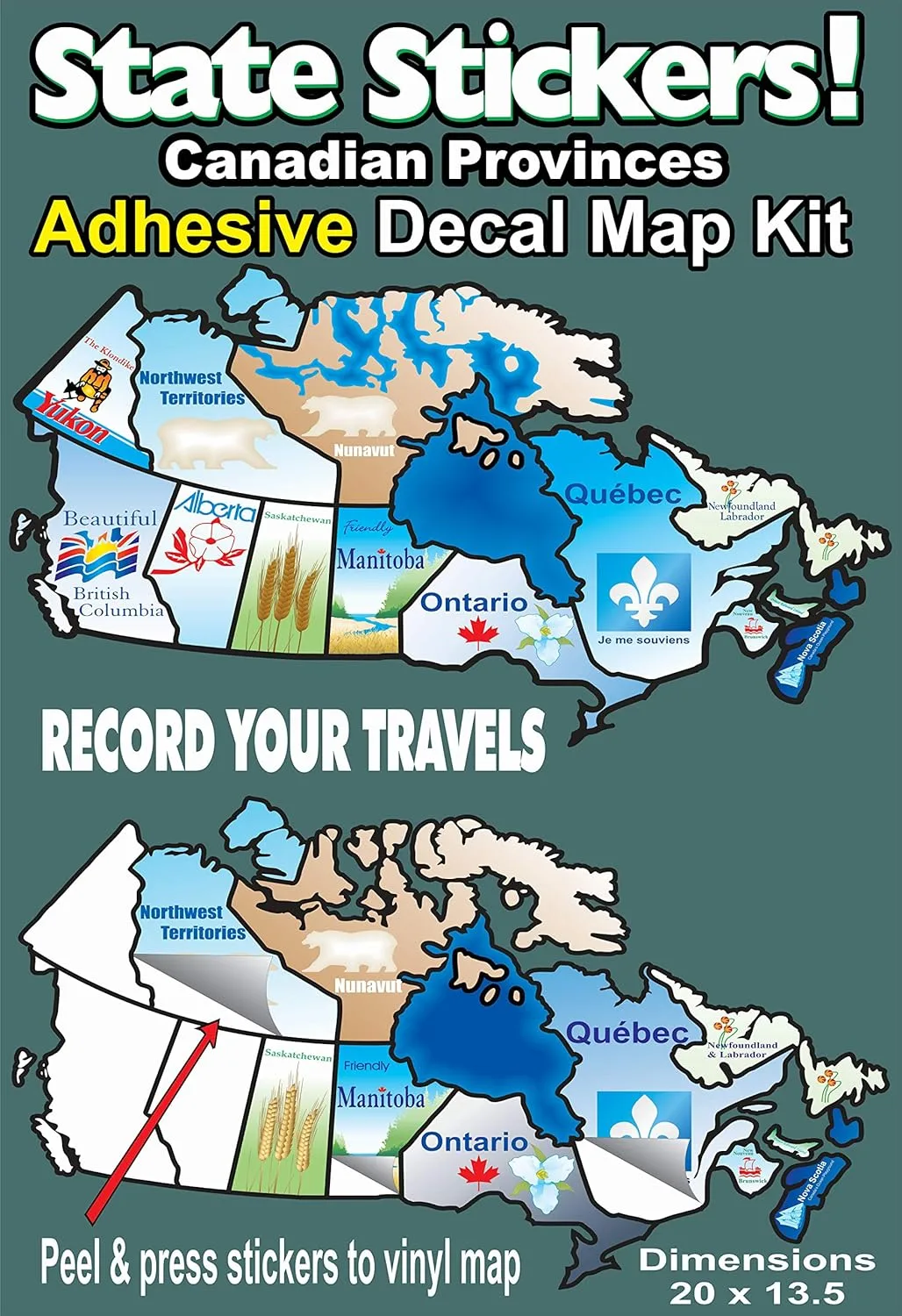 800 Canadian Map - STATE STICK