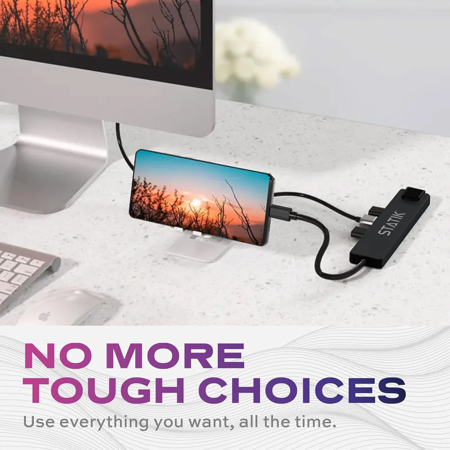 STATIK UltraHub Powered USB C Hub Multiport Adapter - USB C Docking Station