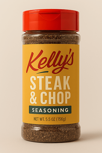 Kelly's Steak N Chop Seasoning, 8.4 oz.