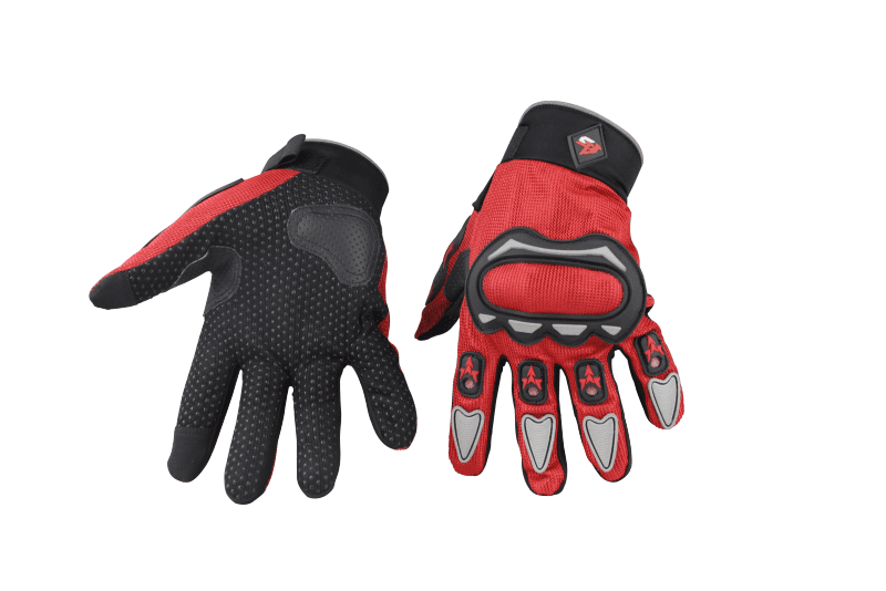 STEELBIRD GLOVES F/F RED/GREY (M)