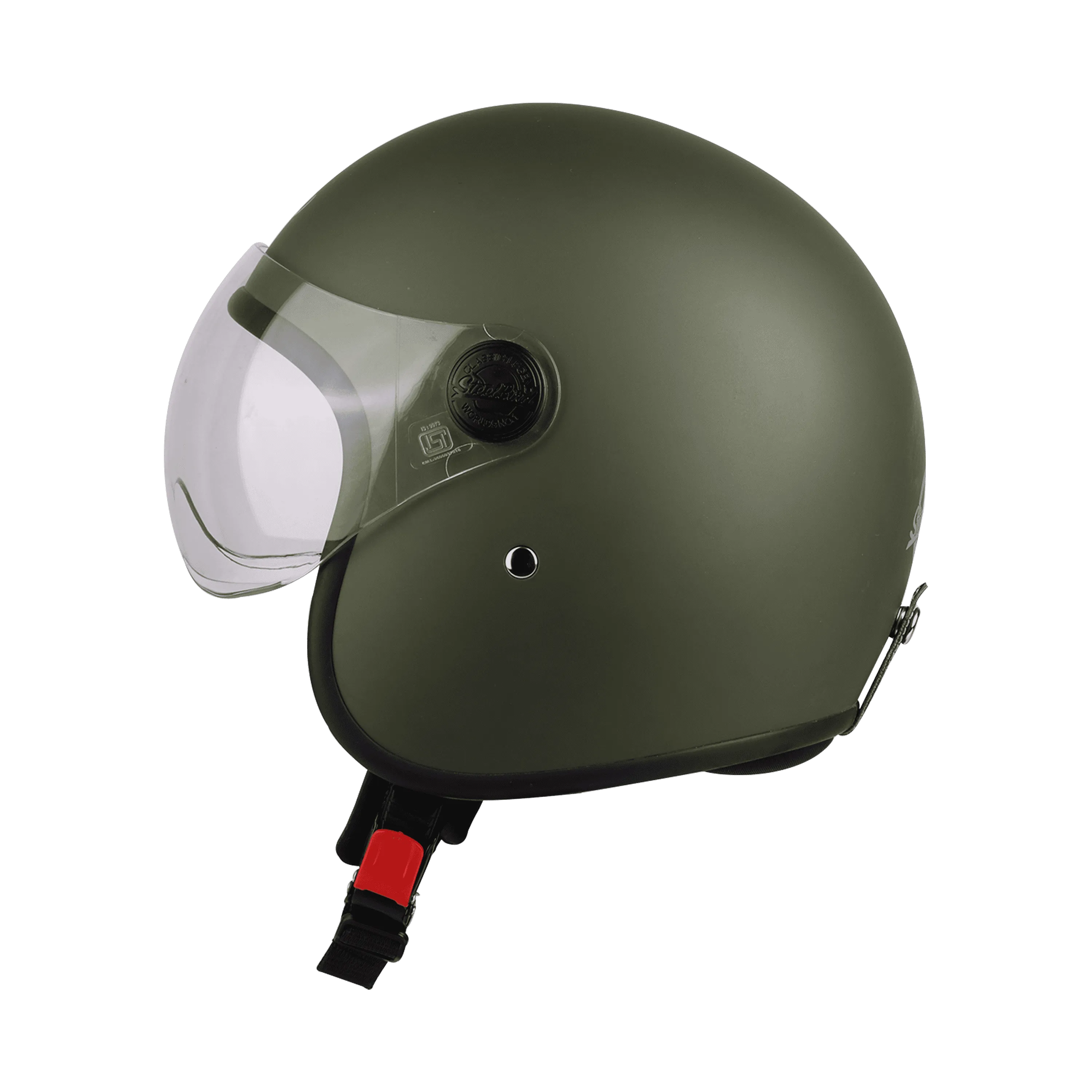 STEELBIRD SBH-54 VINTAGE MATT BATTLE GREEN C/V 580 MM (SMALL VISOR) STEELBIRD SBH-54 VINTAGE MATT BATTLE GREEN C/V 580 MM (SMALL VISOR)