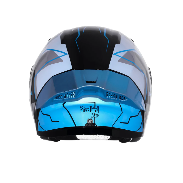 STEELBIRD SBA-20 ISS 09 GLOSSY BLACK/METTALIC BLUE C/V 580MM