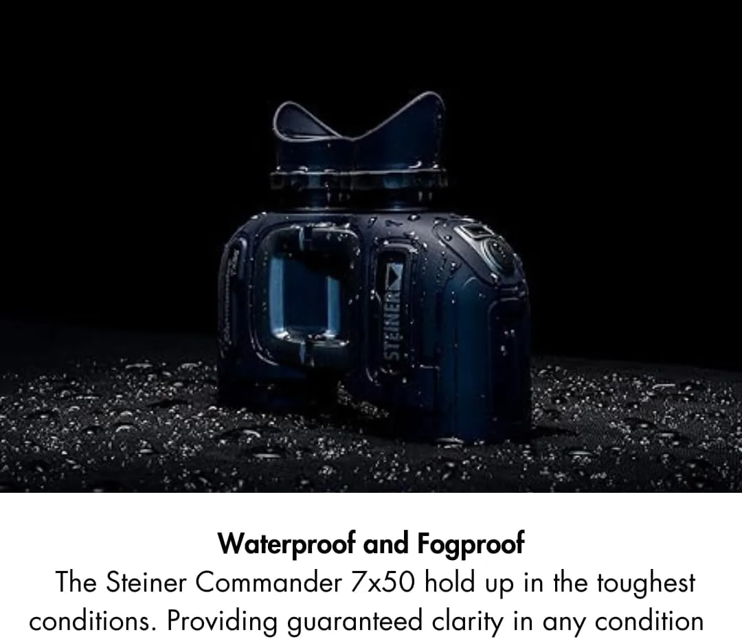 Steiner Optics Marine Commander 7x50 with Compass Professional Waterproof Binoculars, German Quality, Crystal Clear Images