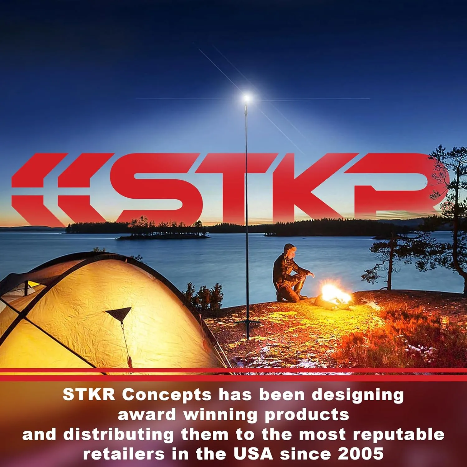 STKR Concepts Tri-Mobile with Tripod - 2000 Lumen Area Work Light, Black,12681