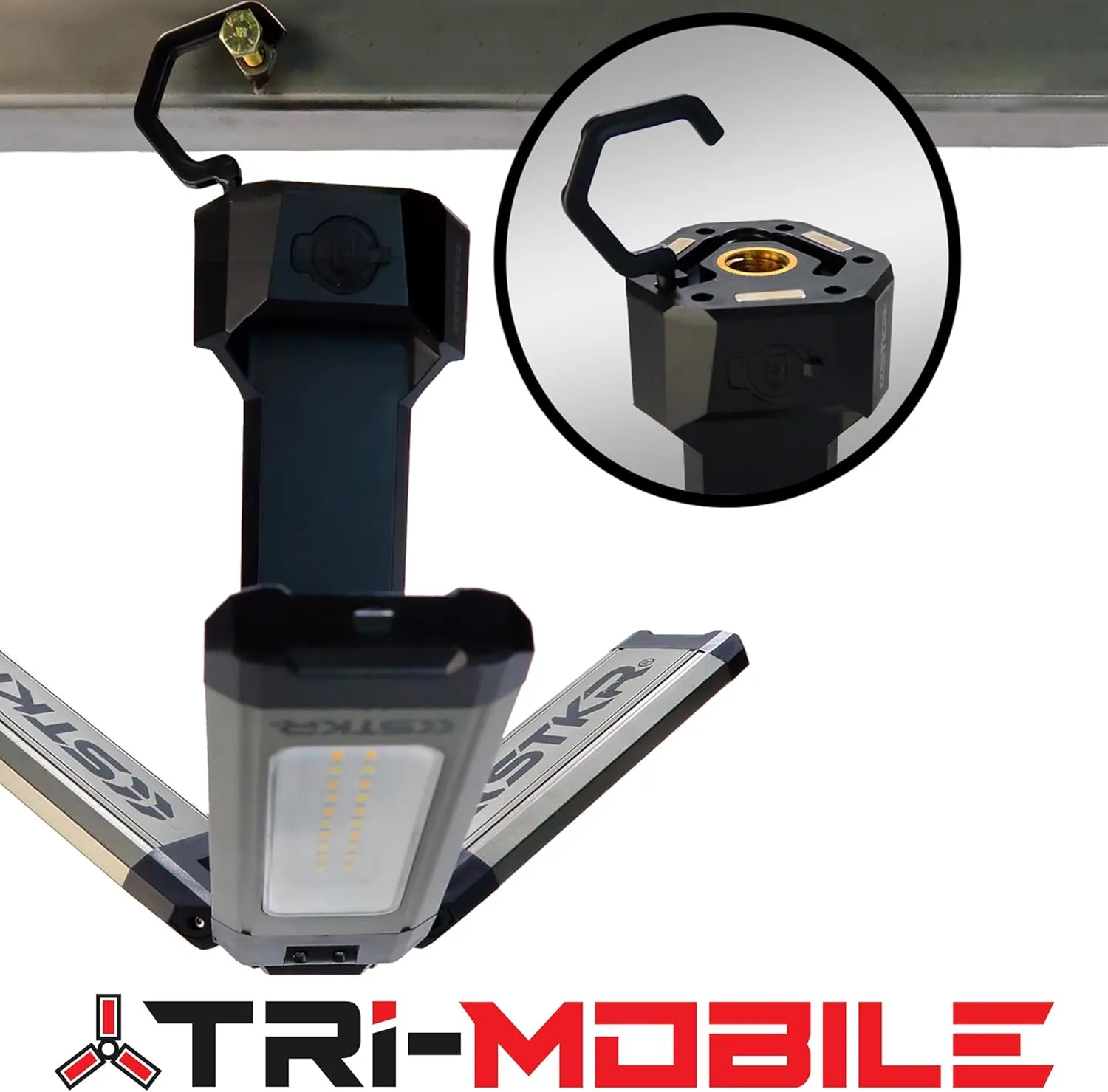 STKR Concepts Tri-Mobile with Tripod - 2000 Lumen Area Work Light, Black,12681