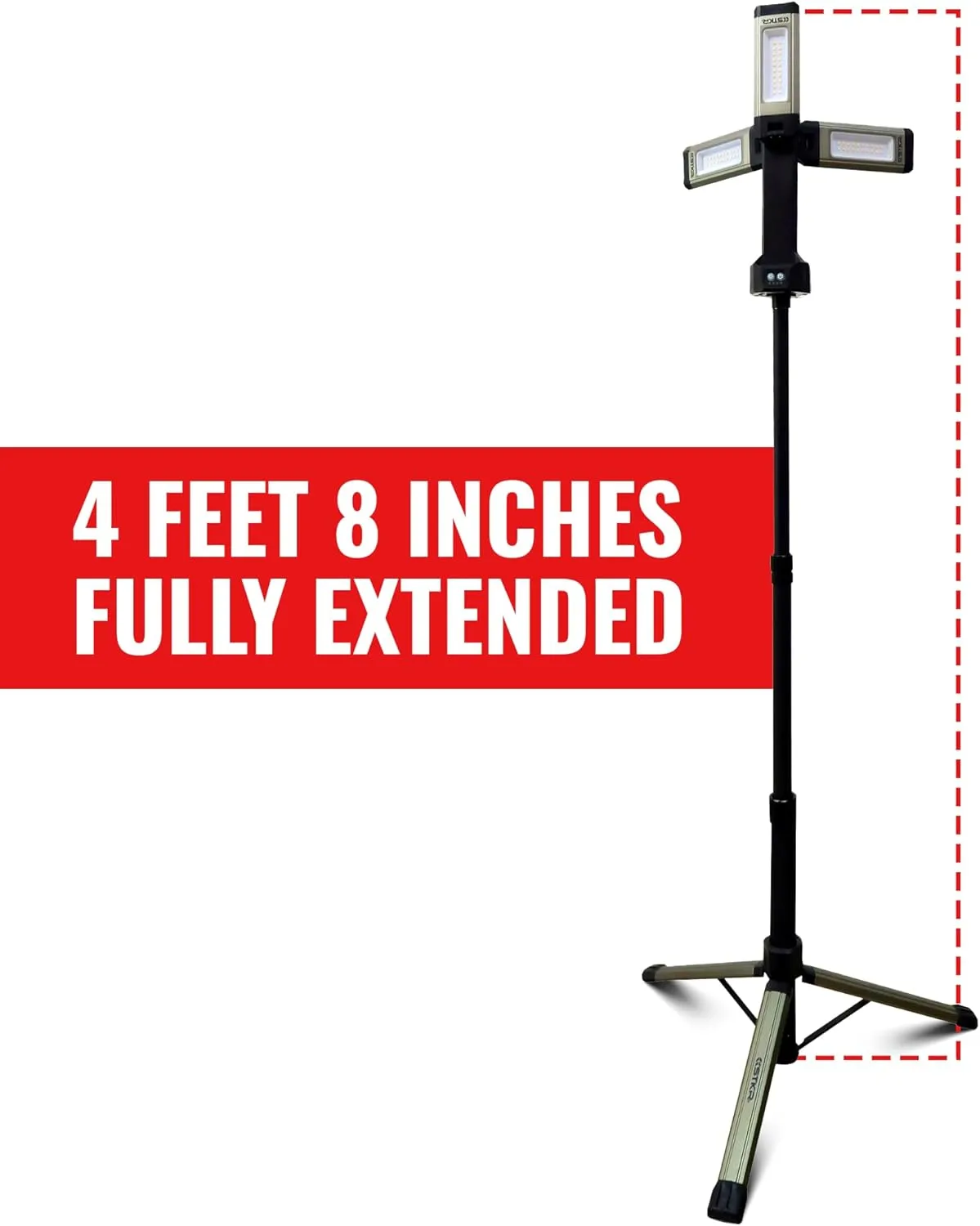 STKR Concepts Tri-Mobile with Tripod - 2000 Lumen Area Work Light, Black,12681