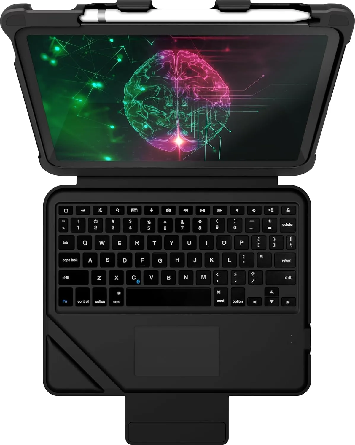 STM Goods Dux Bluetooth Keyboard Trackpad for iPad 10th Generation, Bluetooth Connected Keyboard - Rugged, Rubberized Drop Protection, Trackpad, Apple Pencil 1 or Logitech Crayon Storage - Black