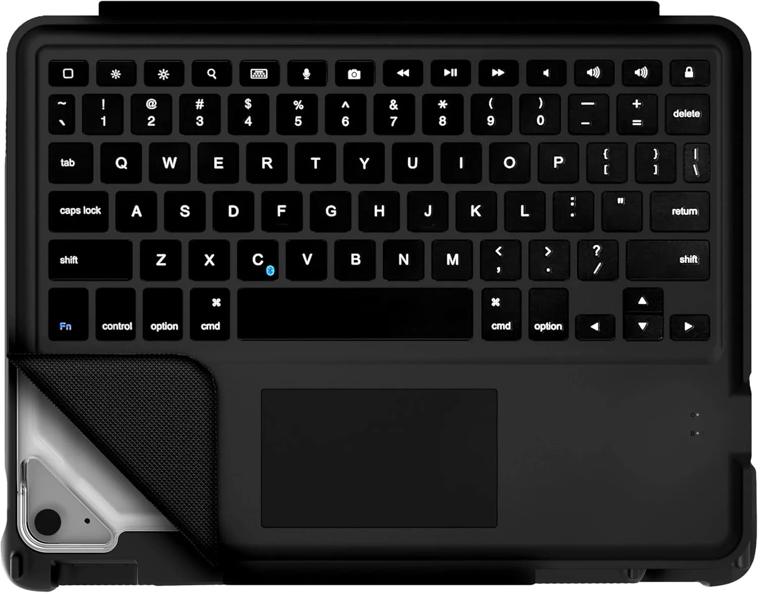 STM Goods Dux Bluetooth Keyboard Trackpad for iPad 10th Generation, Bluetooth Connected Keyboard - Rugged, Rubberized Drop Protection, Trackpad, Apple Pencil 1 or Logitech Crayon Storage - Black