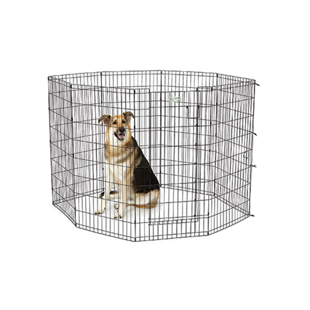 Midwest Homes 48" Black Exercise Pen With Full MAX Lock Door Midwest Homes 48" Black Exercise Pen With Full MAX Lock Door