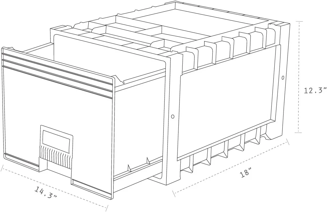 Storex Plastic Archive Storage, Letter Size, Drawer, Black (STX61178U01C), 18-inch with Lock