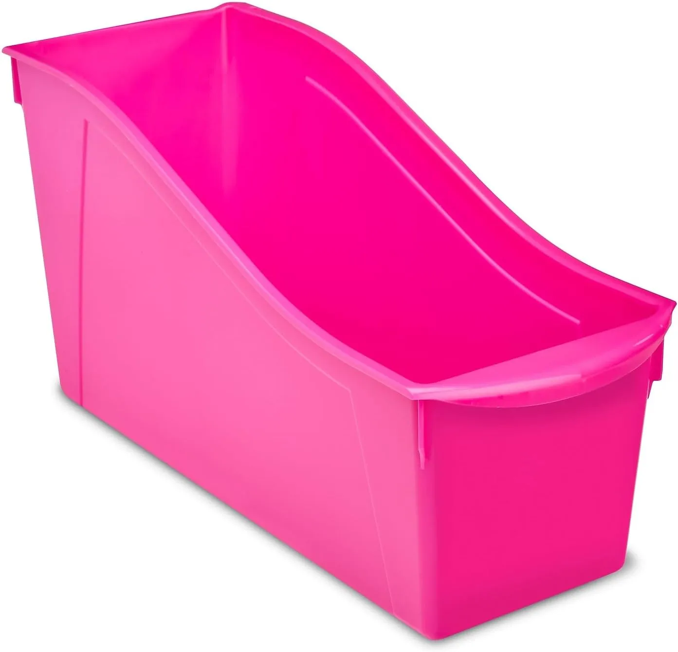 Storex Interlocking Book Bins, 5 1/3 W x 14 1/3 L x 7 H, 5 Color Set, Plastic (70105U06C)