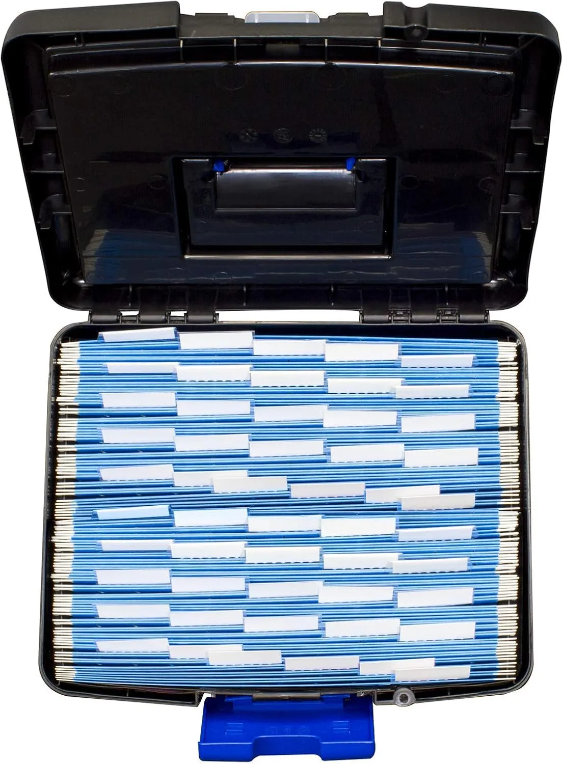Storex, STX61415B02C, File Storage Box with XL Storage Lid, 1 Each, Black, Blue (Pack of 4) 11"x13.3"x10.9" (Pack of 4)