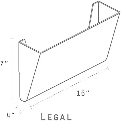 STOREX Stacking Wall Pocket, Clear Plastic