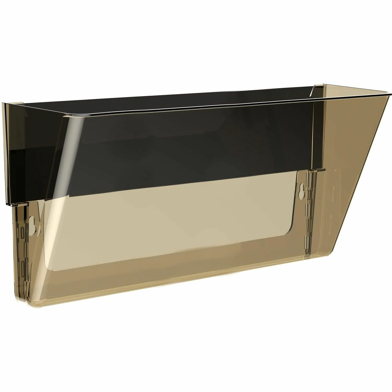 Storex Magnetic Wall File Pocket, 7inH x 16inW x 4inD, Smoke