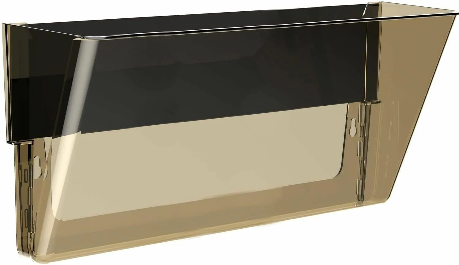 Storex Magnetic Wall File Pocket, 7inH x 16inW x 4inD, Smoke