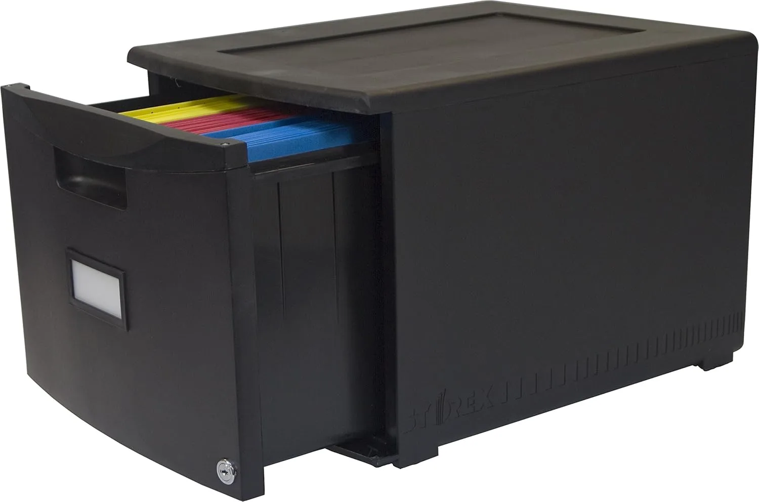 Storex Stackable File Drawer, 18.25 x 14.75 x 12.75 inches, Black