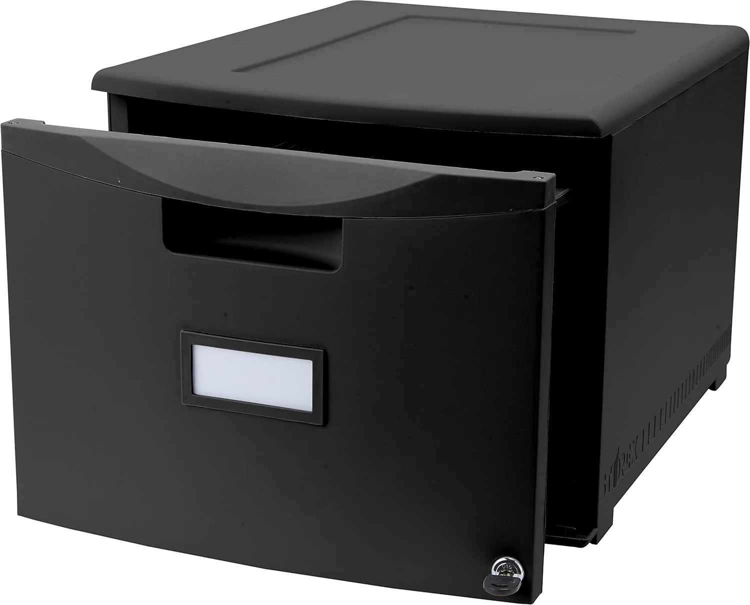 Storex Stackable File Drawer, 18.25 x 14.75 x 12.75 inches, Black