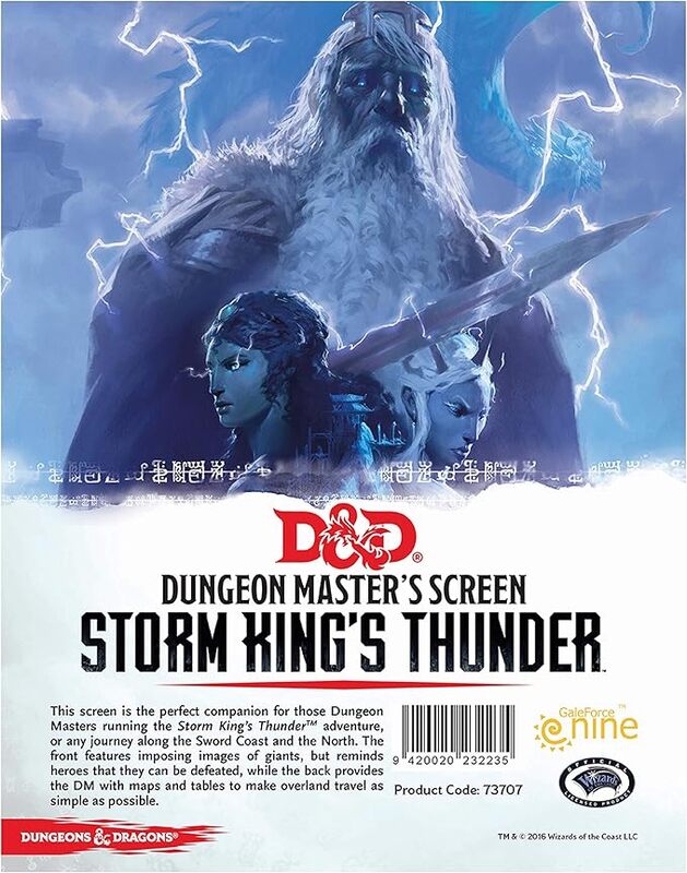 5E - D&D - Gale Force Nine - Storm King's Thunder - DM Screen