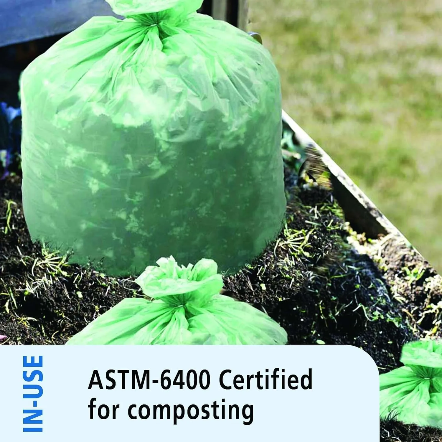 Stout by Envision Ecosafe-6400 Bags, 48 Gal, 0.85 Mil, 42" X 48", Green, 40/box