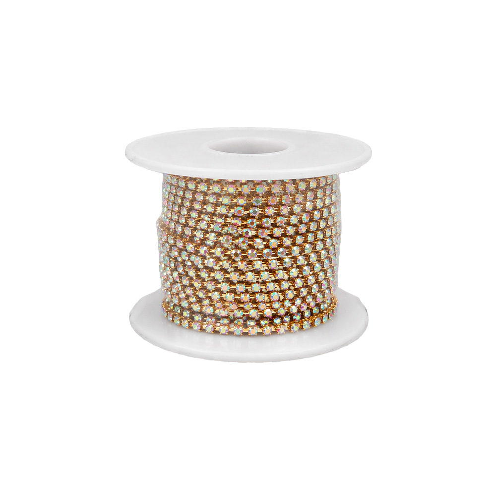Strass Ss6.5 Dorado/Ab Rollo X 10 Yardas