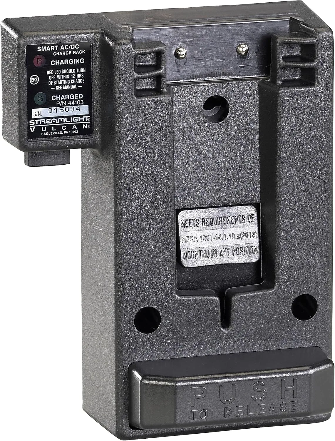 Streamlight 44103 Charging Rack AC/DC Smart Charge (Vulcan Series) Black