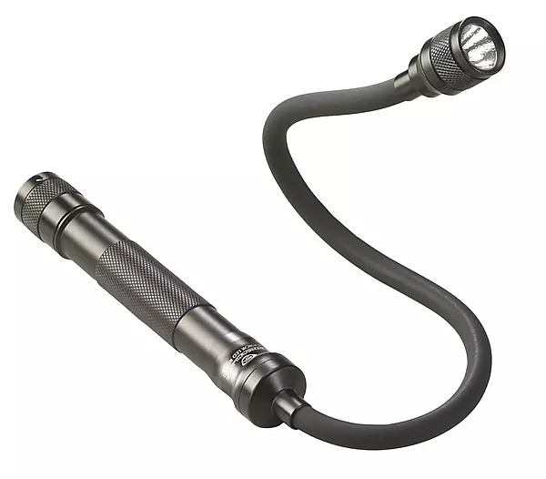 Streamlight 71600 Jr. Reach LED 115-Lumen Handheld Flashlight With Flexible Extension Cable and two (2) AA Alkaline