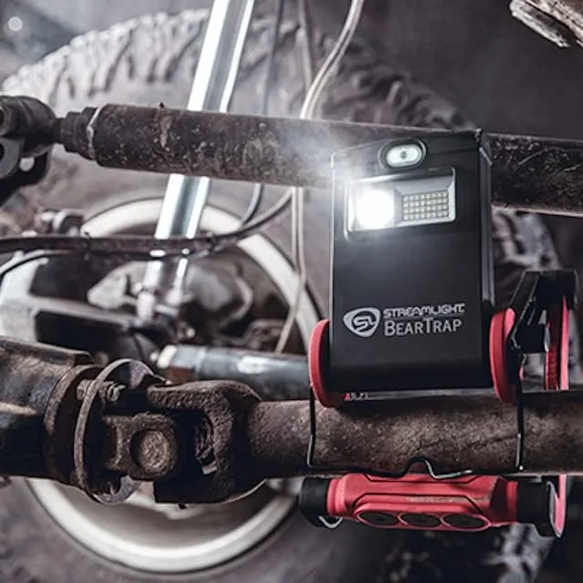 Streamlight BearTrap 61520 2000 Lumen Multi-Function Worklight with Magnetic Base and Hang Hook, 120V/100V AC, Red