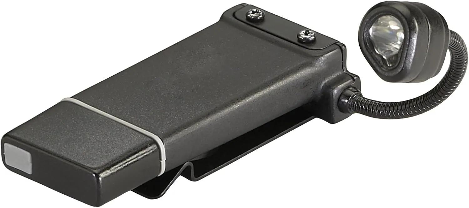 Streamlight 61125 ClipMate 70-Lumen USB Rechargeable Clip-On Light, with White and Red LEDs, Black Without AC Adapter