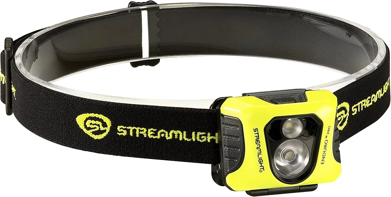 Streamlight 61422 Enduro Pro 200-Lumen LED Headlamp with Elastic Head Strap, Rubber Hard Hat Strap